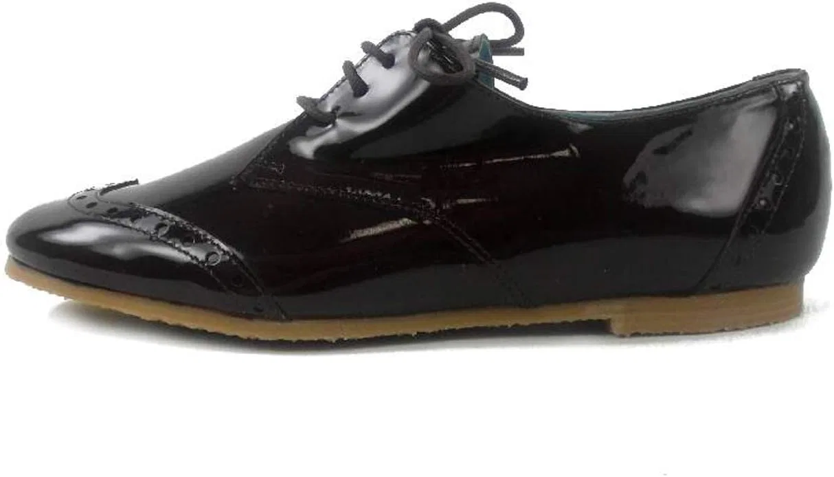 Туфли Junic Schnürer Shoes Brit Derby dark brown patent leather Spain J0269VAIV — фото 2
