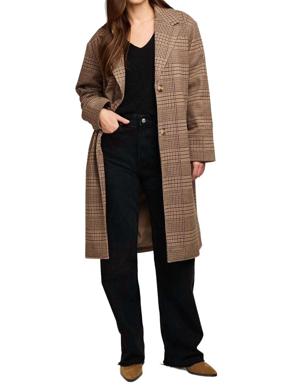 

Розамунд в шоколадном пальто Гленчек Gentle Fawn, chocolate glencheck