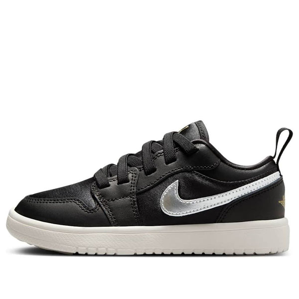 

Кроссовки 1 low alt se 'black silver sail gold' Air Jordan, черный