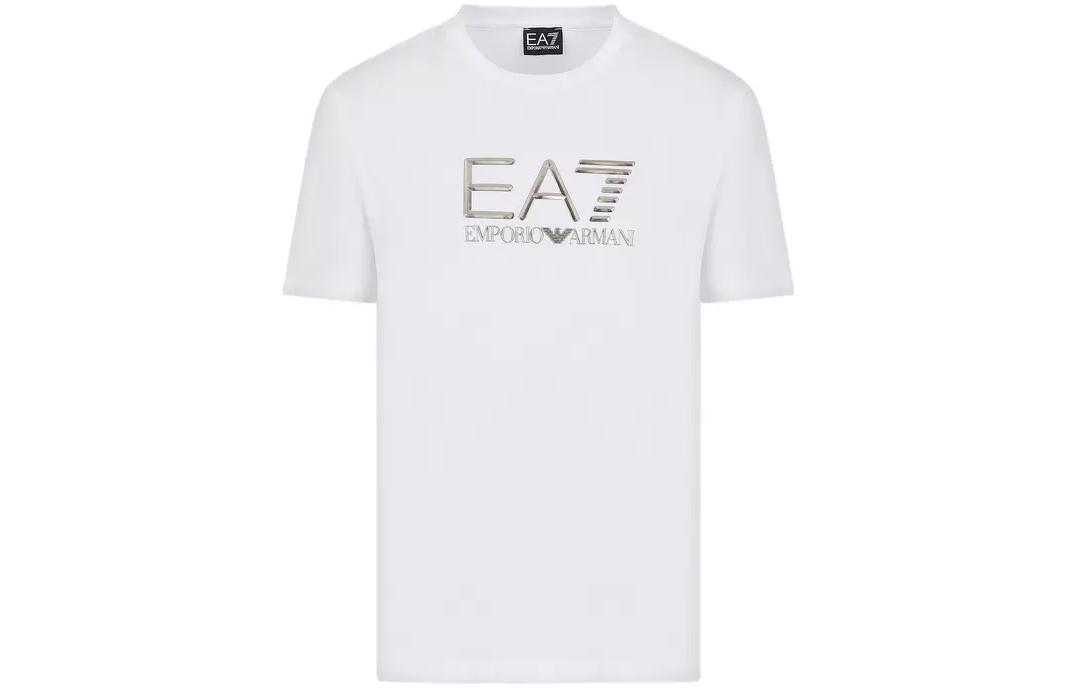 Футболка мужская белая EA7 SS23 EMPORIO ARMANI — фото 2