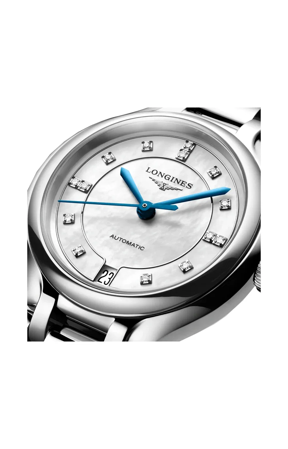 Лонжин Прималуна - L8.124.4.87.6 LONGINES, серебряный — фото 2