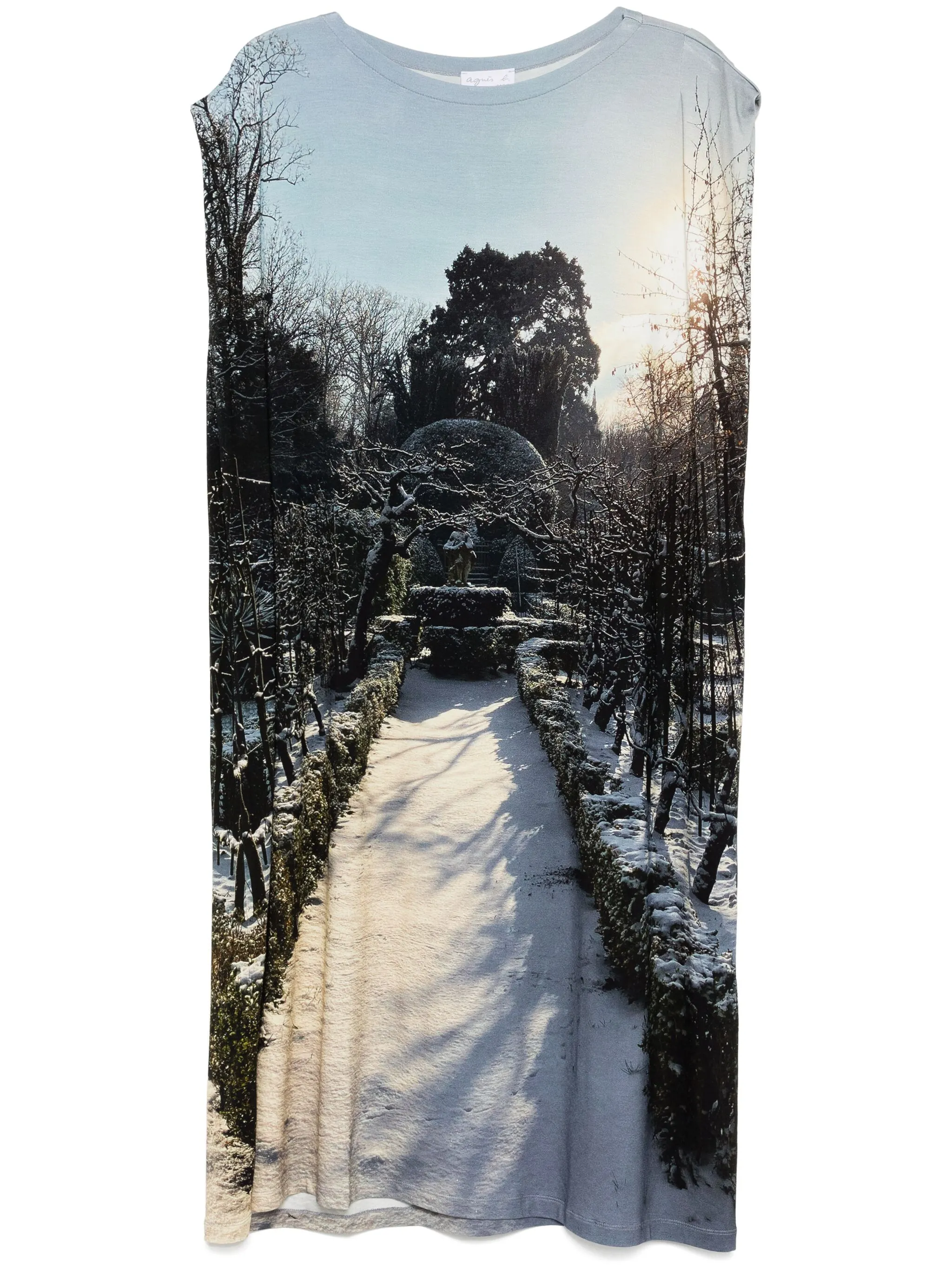 

Платье с графичным принтом Agnès B., синий