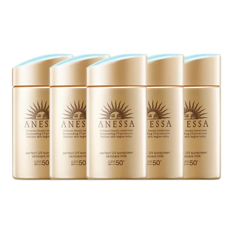 ANESSA Крем для лица с солнцезащитным фильтром Little Golden Bottle Golden Brilliance Extra Care, 60ml*5