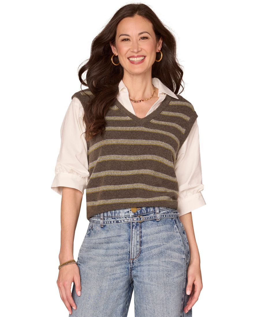 

Блузон-свитер и жилет Petite ниже локтя Democracy, Dust Olive