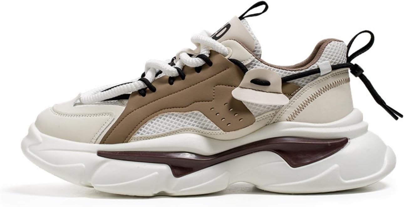 

Мужские массивные кроссовки для ходьбы, модные кроссовки с цветными вставками, легкие, дышащие, ретро, повседневные Zhoupulp, хаки