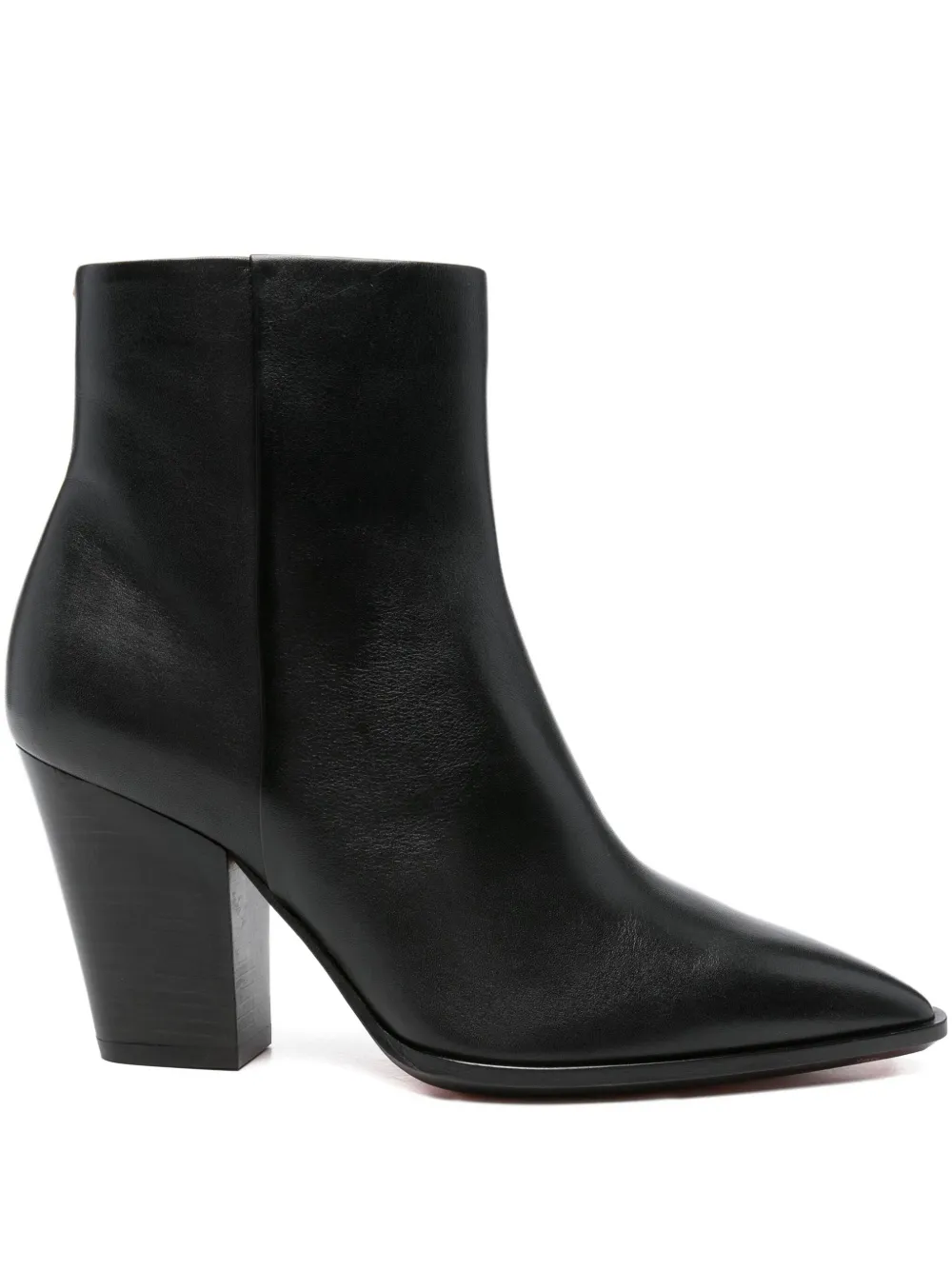 Ботинки с острым носком и блочным каблуком Santoni, черный