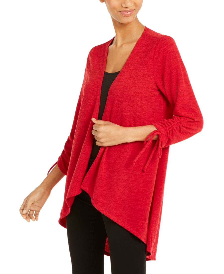 

Кардиган с открытым передом и манжетами на шнуровке NY Collection, Jester Red