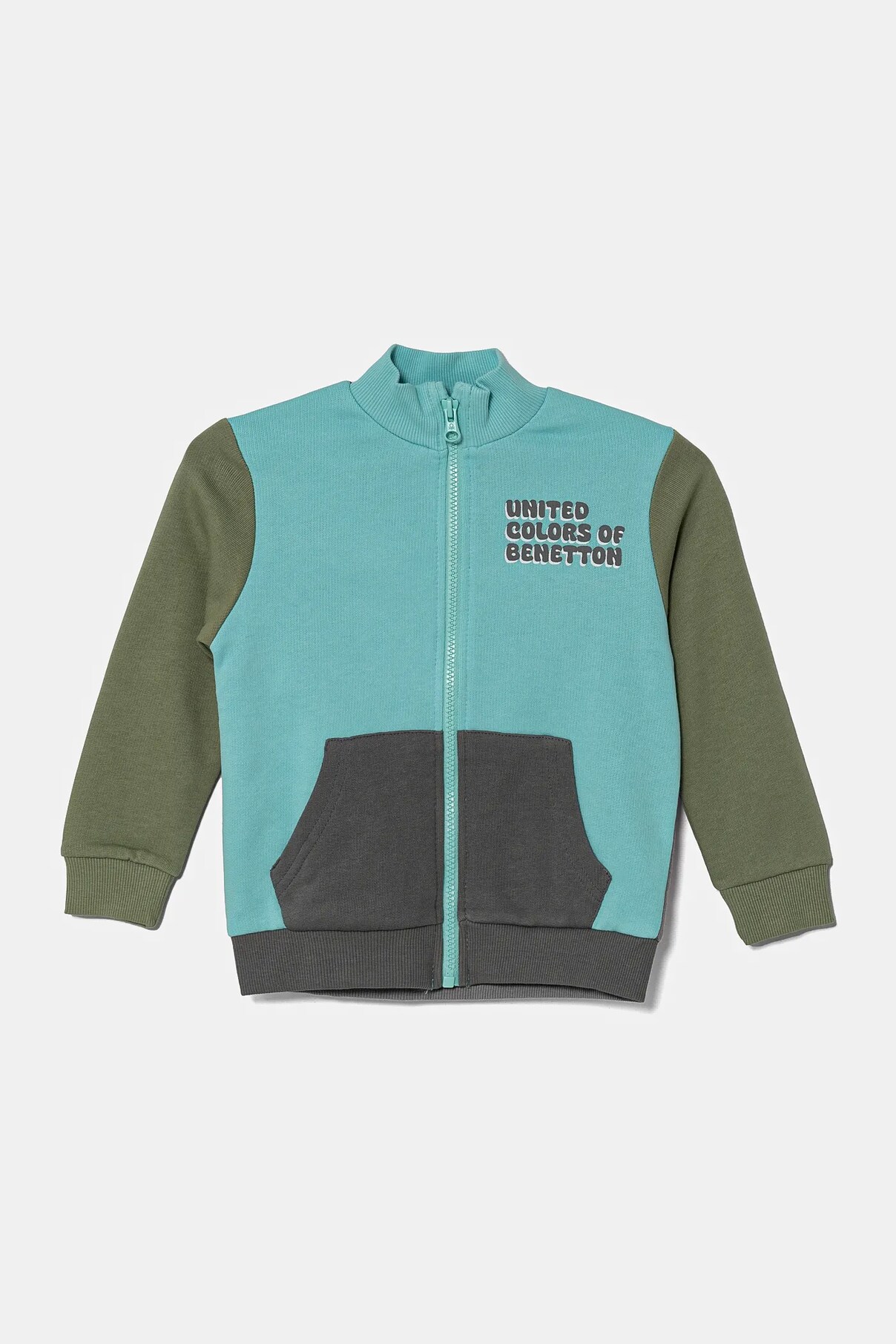 

Детская хлопковая толстовка United Colors Of Benetton, бирюзовый