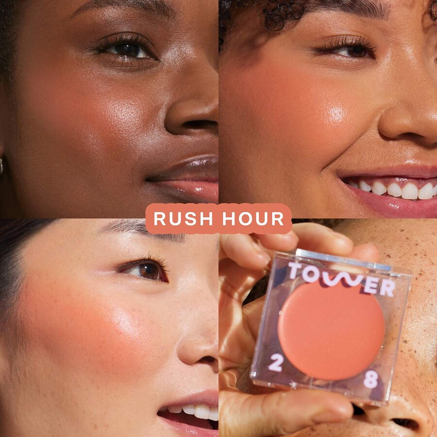Кремовые румяна для губ и щек BeachPlease Tower 28 Beauty, 4.5 oz/0.158 g, Rush Hour — фото 2