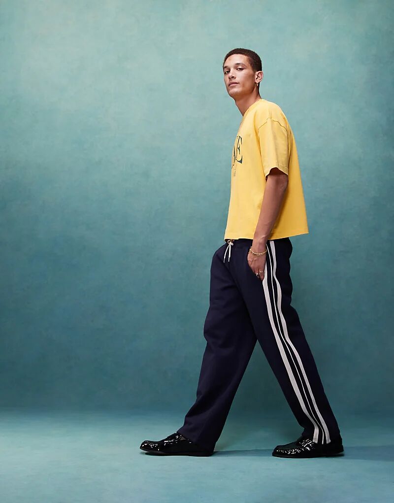 

Брюки-джоггеры Alma de Ace темно-синего цвета с контрастной отделкой (часть комплекта)