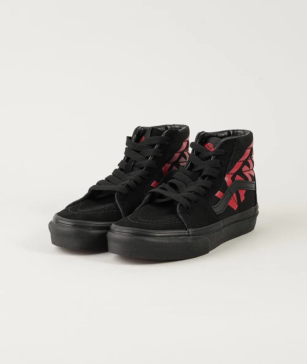 Кеды Vans Sk8-Hi с вафельной подошвой, черно-красные — фото 4