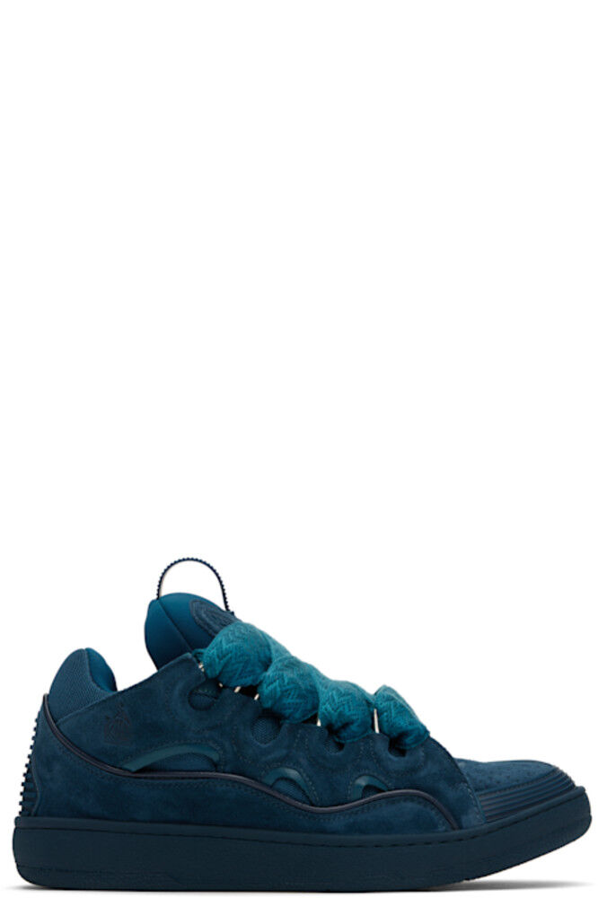 

Синие кожаные кроссовки Curb Lanvin