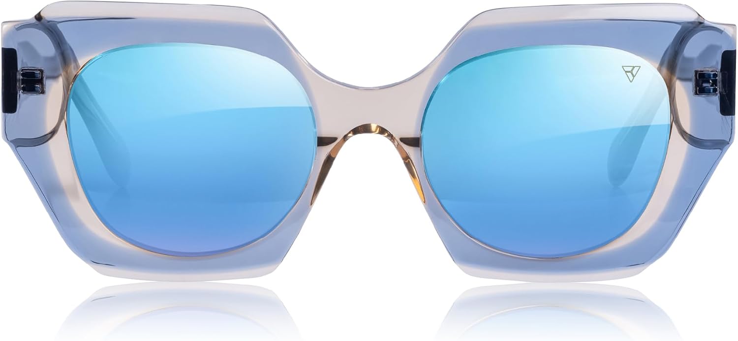 

Очки Hyperlight Fullerene C60 с защитой от УФ-излучения и синего света для мужчин, унисекс, роскошные солнцезащитные очки для женщин, дизайнерские солнцезащитные очки для мужчин HYPERLIGHTOPTICS, Eclipse Blue