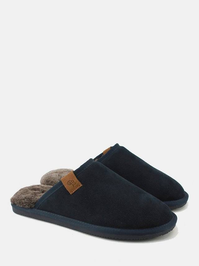 

Тапочки из овчины и замши British Boxers, цвет Landy Navy