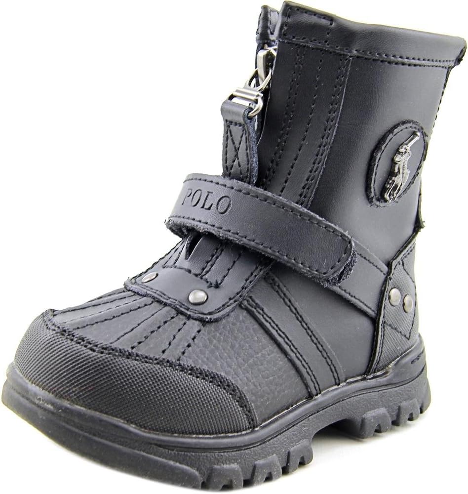 

POLO RALPH LAUREN для мальчиков Ботинки Polo Ralph Lauren Conquered Hi, шоколадного/кремового цвета, кожа