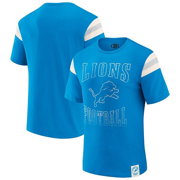 

Мужская футболка с полосками на рукавах detroit lions синяя Darius Rucker Collection By Fanatics