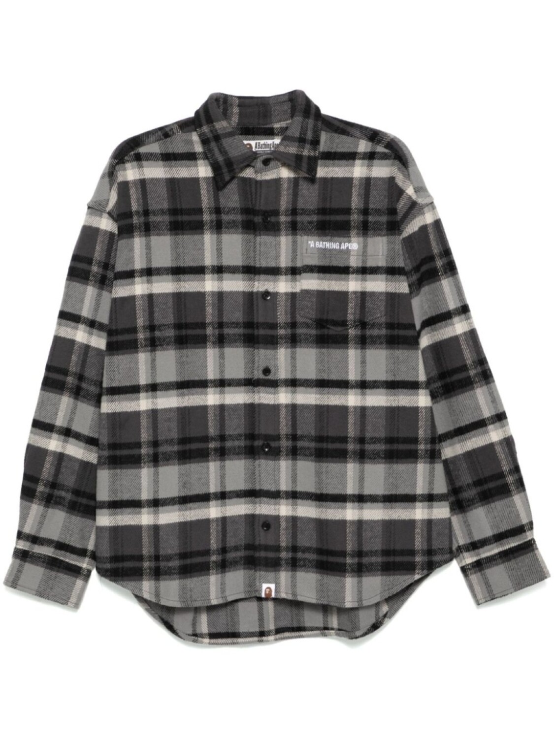 

Клетчатая фланелевая рубашка A BATHING APE, серый