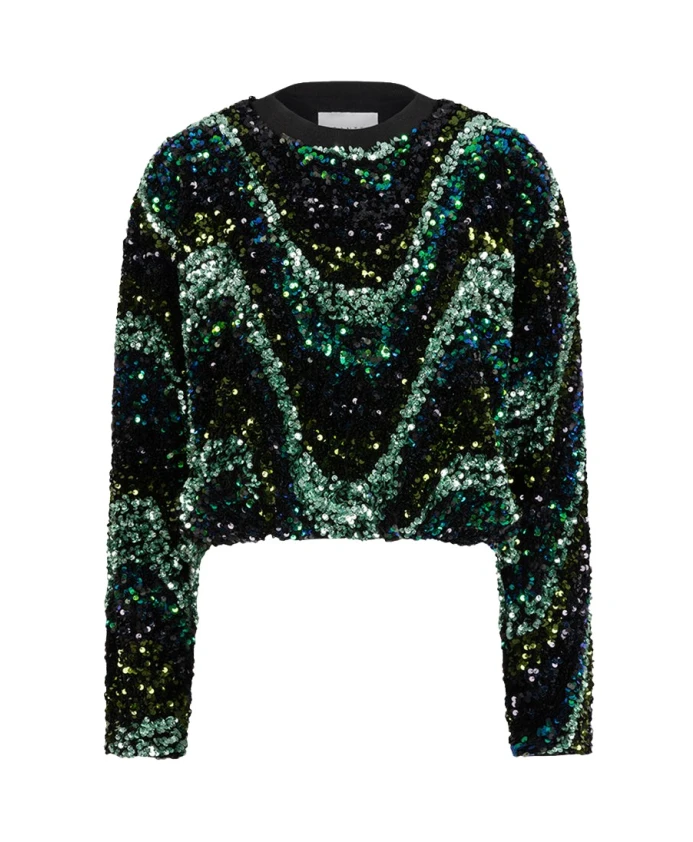 

Топ с пайетками бутылочно-зеленого цвета. Dante 6, мультиколор