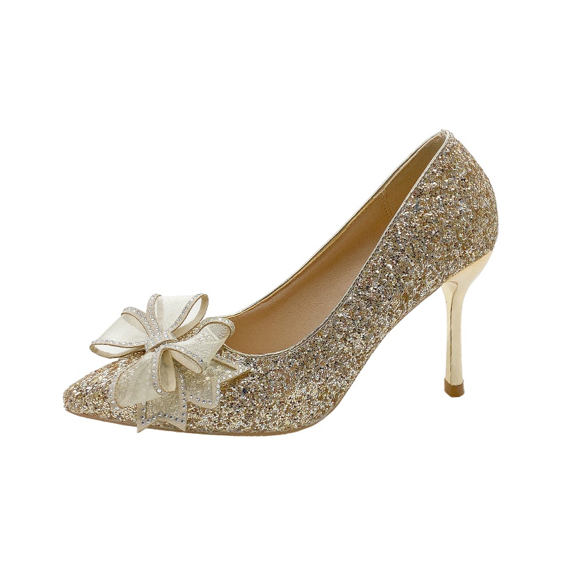 Take the Qin Высокие каблуки женские в коробке шампанское 8 см, цвет Champagne 8cm