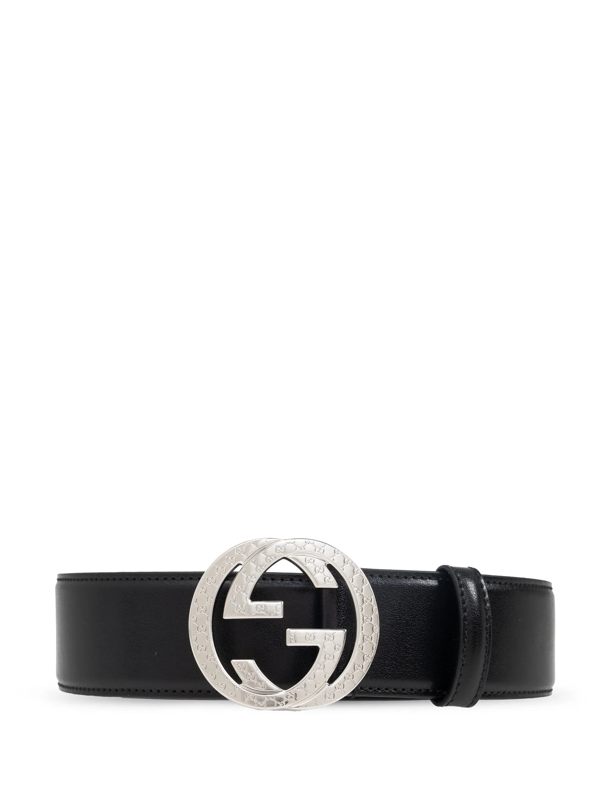 

Ремень с пряжкой Interlocking G Gucci, черный