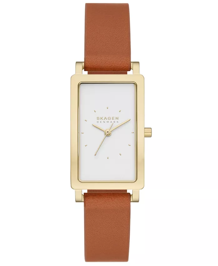 

Женские часы Hagen Quartz с тремя стрелками, коричневые кожаные, 22 мм Skagen