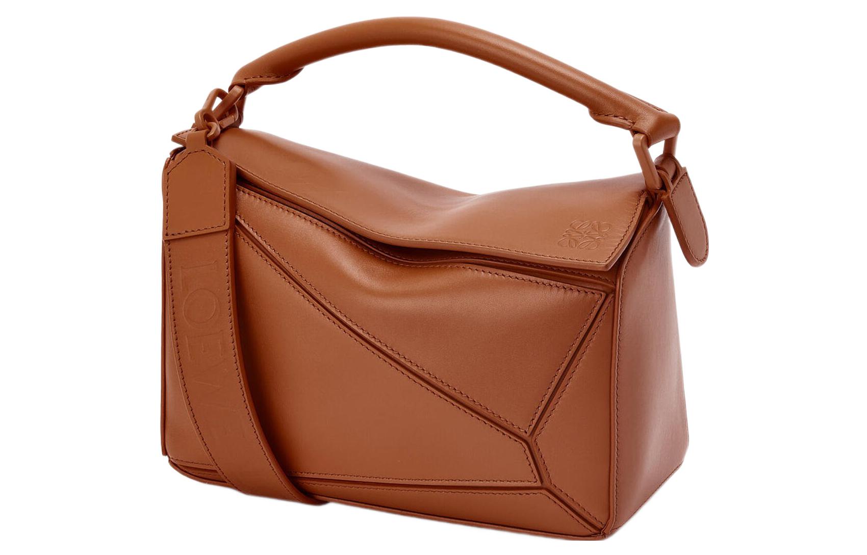 

Сумка-головоломка из сафьяновой телячьей кожи малого размера пекан LOEWE