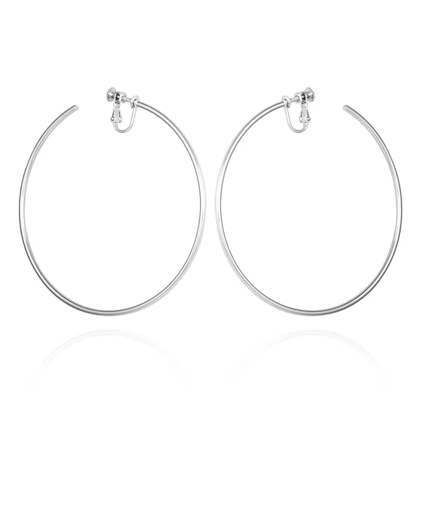 

Большие открытые серьги-кольца серебристого тона Vince Camuto, silver-tone