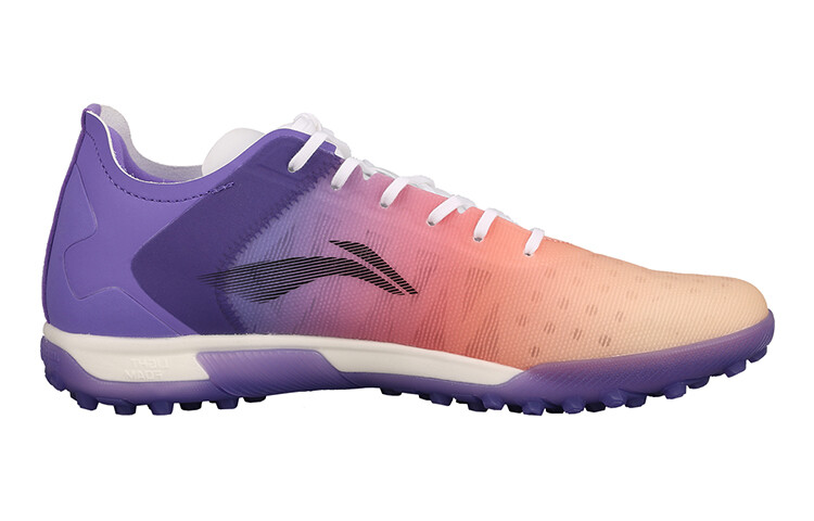 Детские футбольные бутсы GS Low-top оранжево-красно-фиолетовые Lining — фото 2