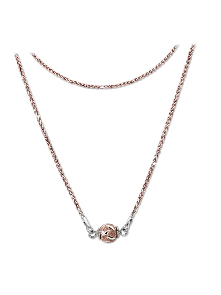 

Женское колье SilberDream из серебра 925 пробы с золотым покрытием (333 проба розового золота), подвеска в виде шарика, приблизительно 46 см