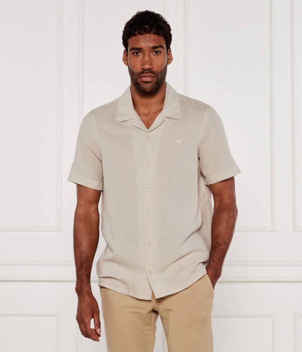 

Льняная рубашка Regular fit Calvin Klein, желтый
