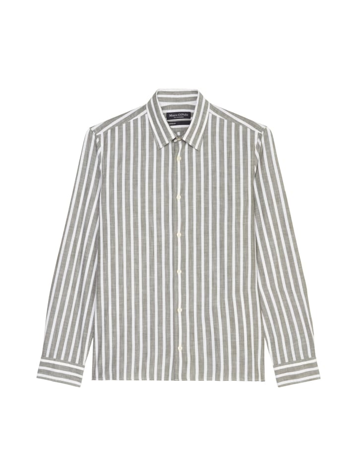 

Рубашка Marc O'Polo Hemd shaped, цвет multi/green goose