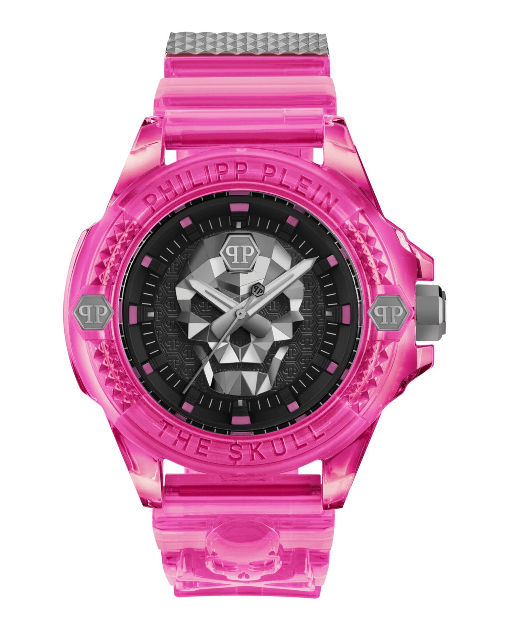 

Силиконовые часы $kull Scuba Duba Edition PHILIPP PLEIN, розовый/розовый/черный