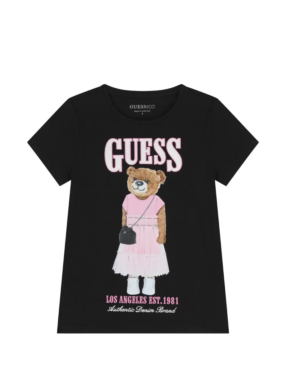 Футболка с графическим принтом Guess Kids, черный