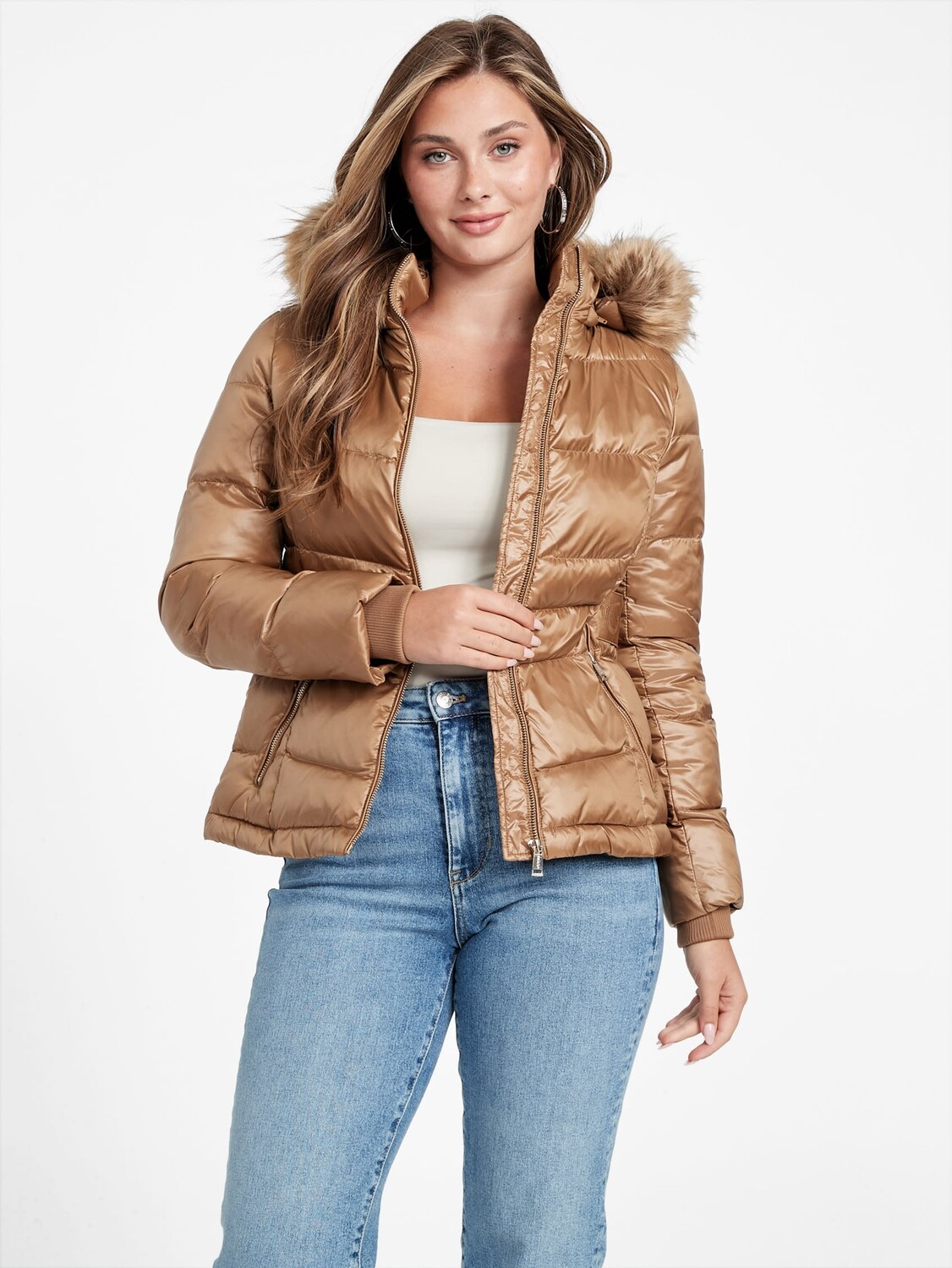 

Пуховик Clarissa Guess Factory, цвет Coconut Latte
