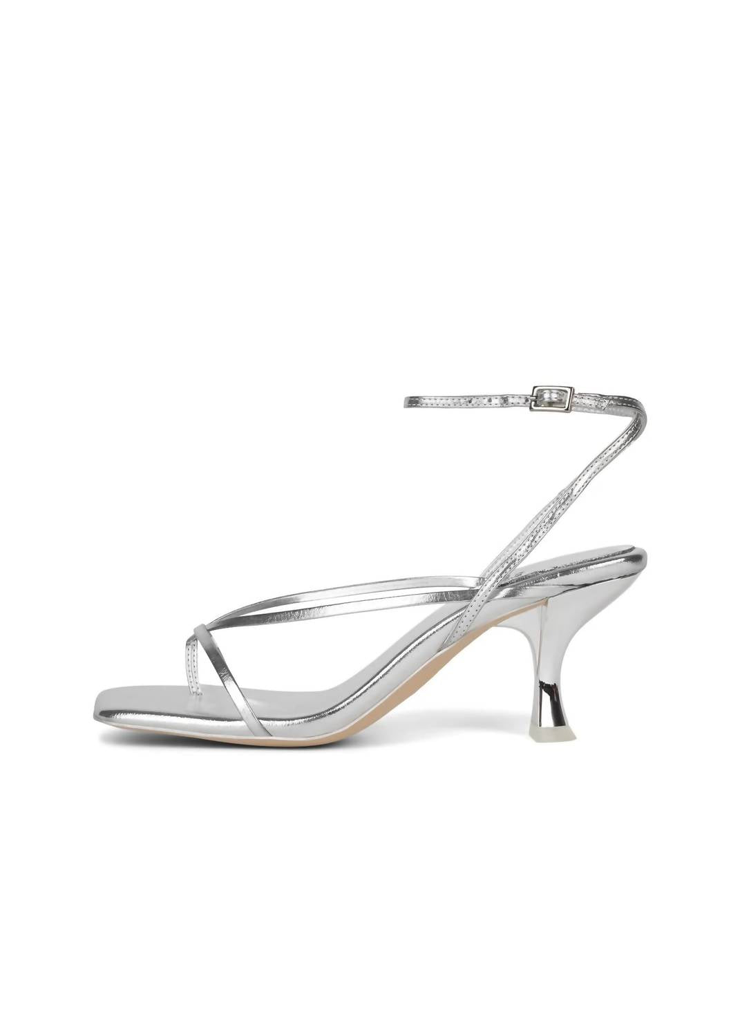 Женские сандалии Fluxx с ремешками в серебристом металлике Jeffrey Campbell