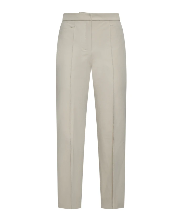 

Брюки Zemira цвета экрю Max Mara, бежевый
