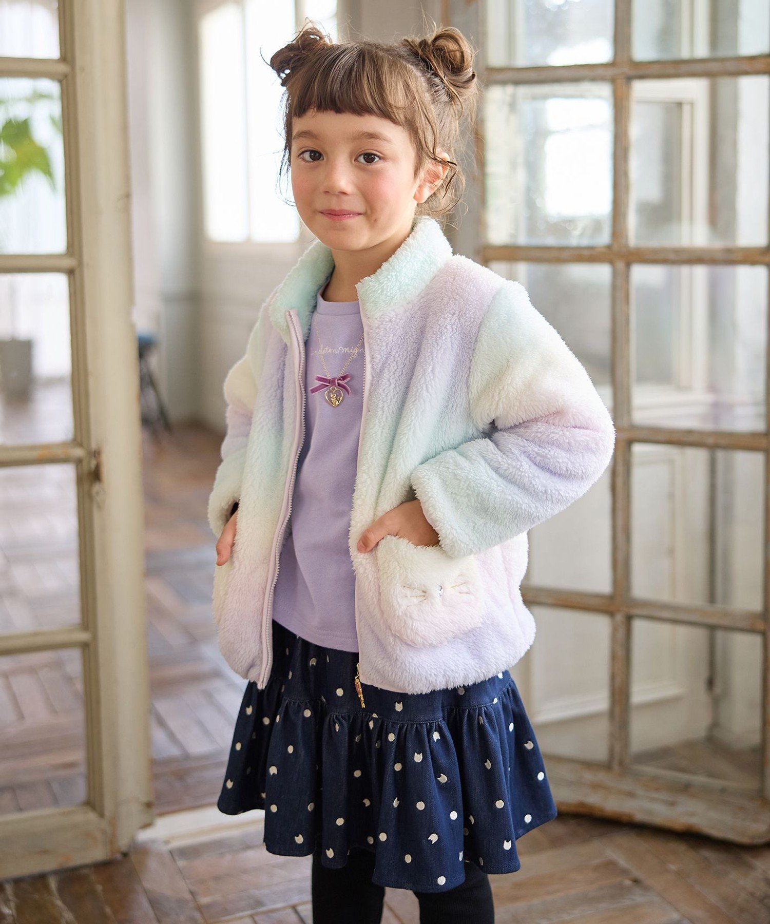 Боа-блузон «кошка» Any Kids, Lavender x Rainbow [882] — фото 4