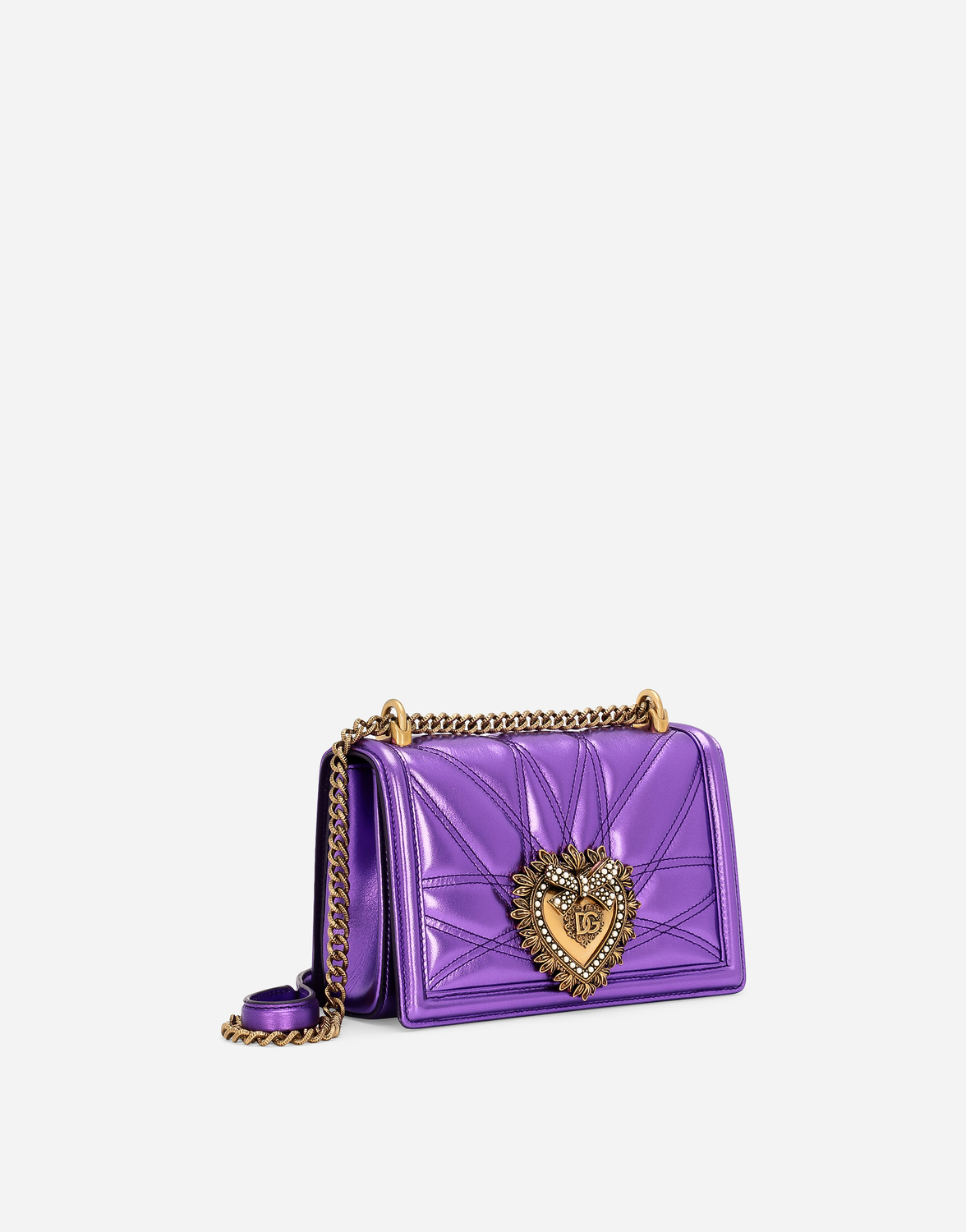 Сумка на плечо devotion среднего размера Dolce & Gabbana, фиолетовый — фото 3