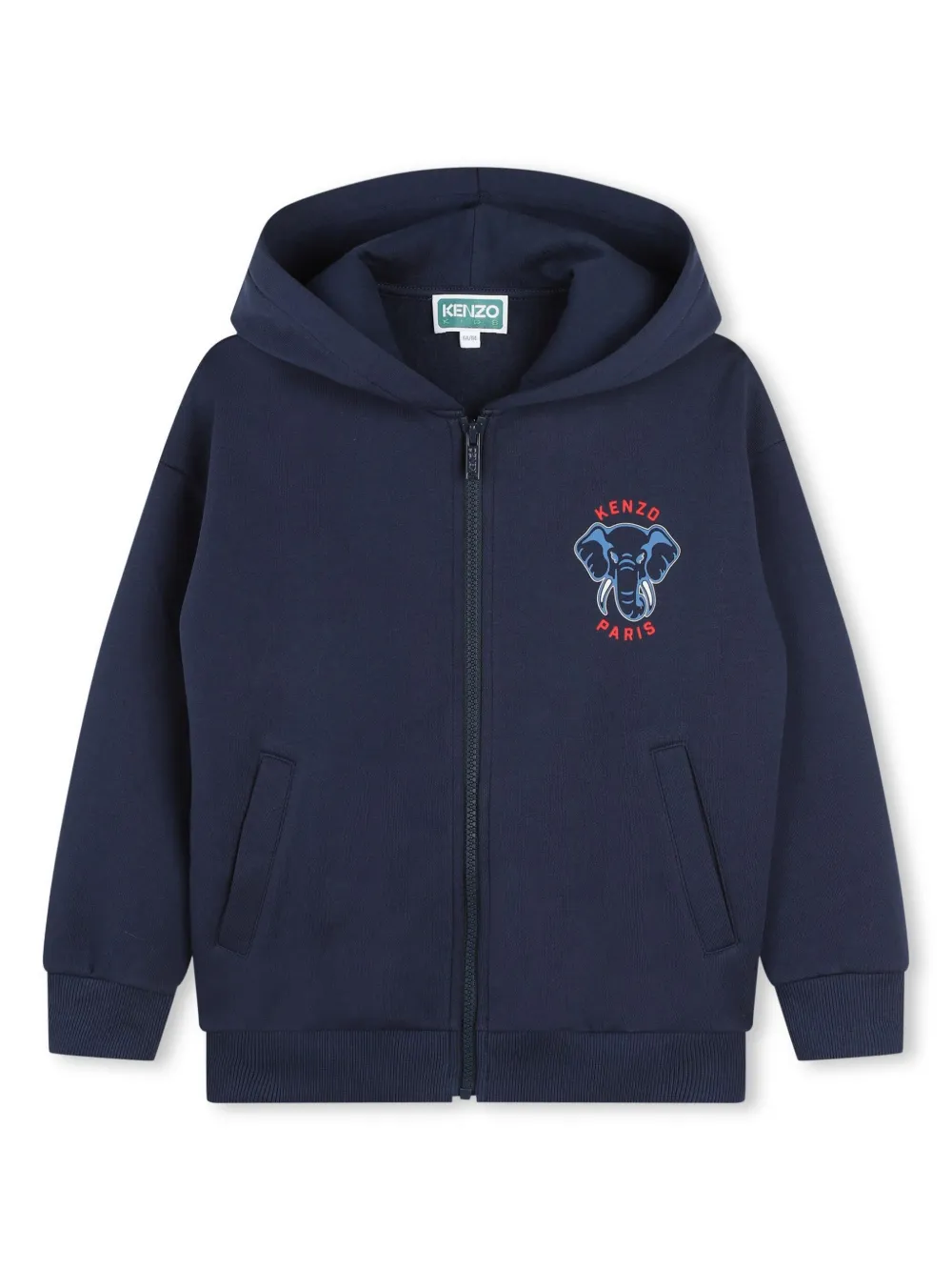 

Худи на молнии с принтом Kenzo Kids, синий