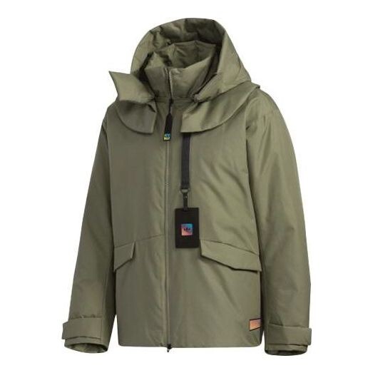 

Пуховик adidas originals Detachable Multiple Pockets Sports Stay Warm Down Jacket Green, мультиколор