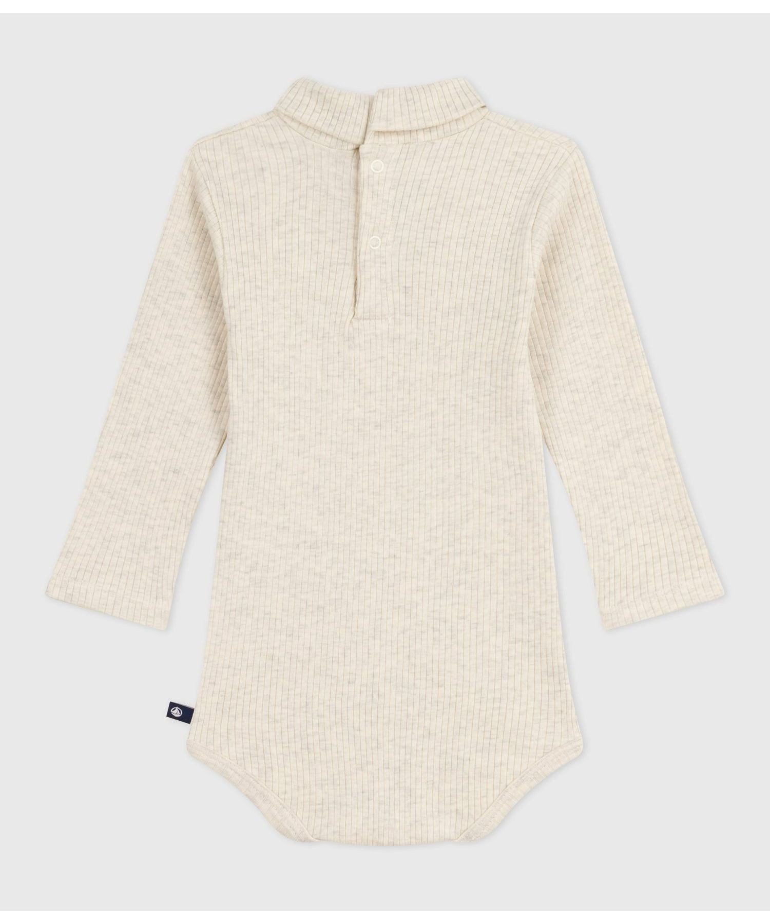 Платье с длинными рукавами и воротником PETIT BATEAU, Beige — фото 2