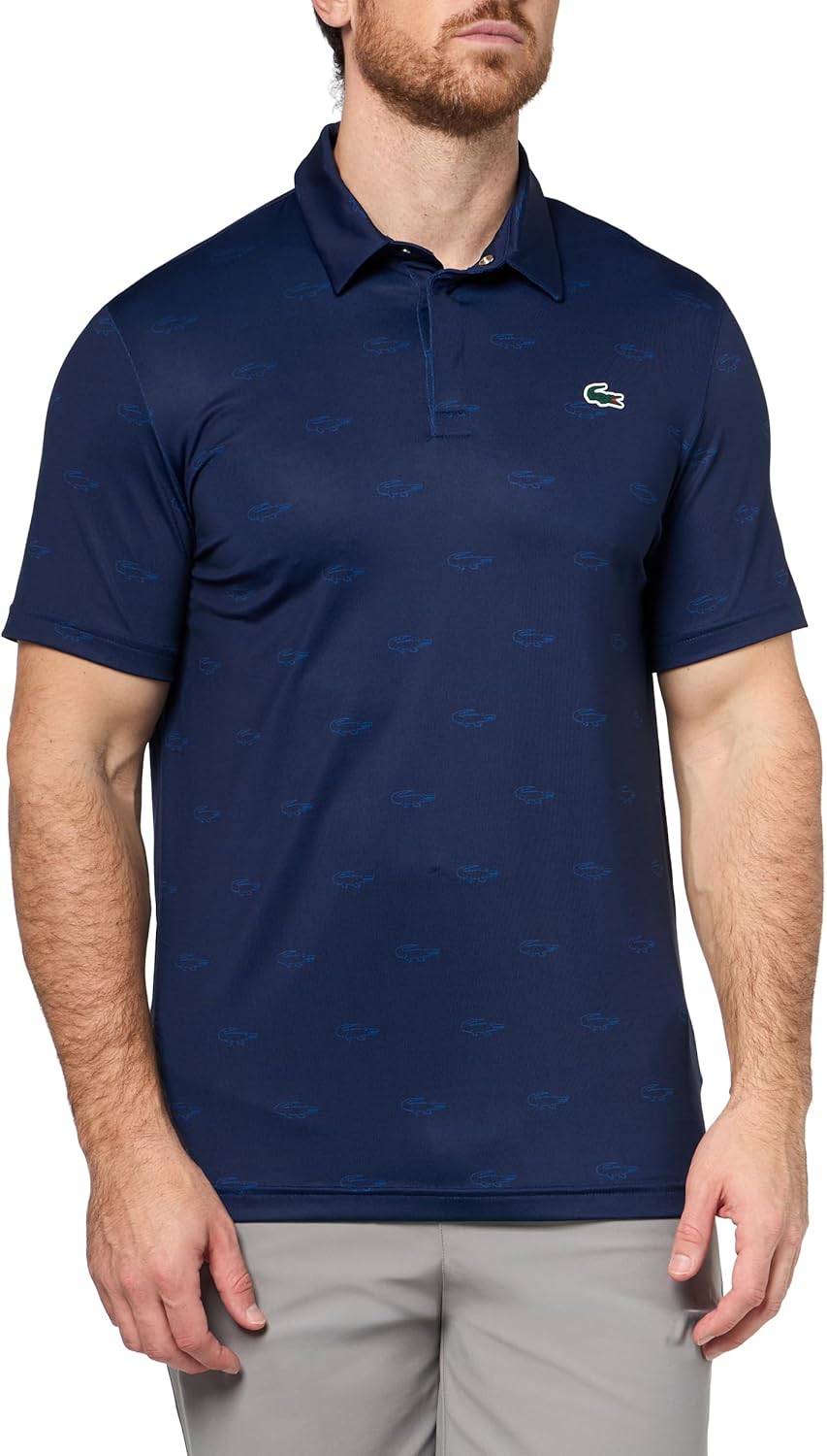 

Мужская поло для гольфа Lacoste Sport Regular Fit с защитой от ультрафиолета, Navy Blue/Navy Blue/France Blue, Синий, Мужская поло для гольфа Lacoste Sport Regular Fit с защитой от ультрафиолета, Navy Blue/Navy Blue/France Blue