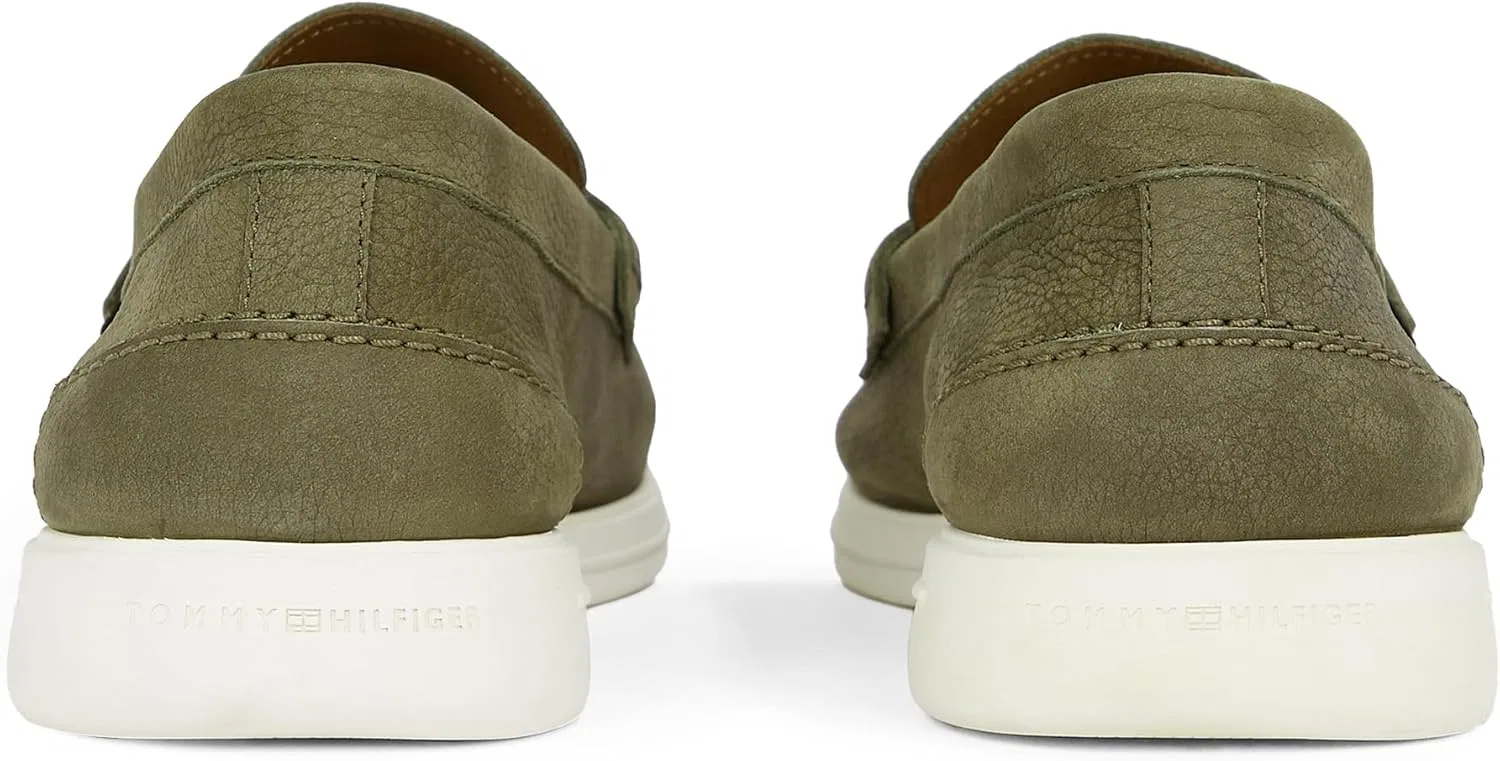 Tommy Hilfiger Herren Лоферы из нубука от Leder, Khaki Army Green — фото 2