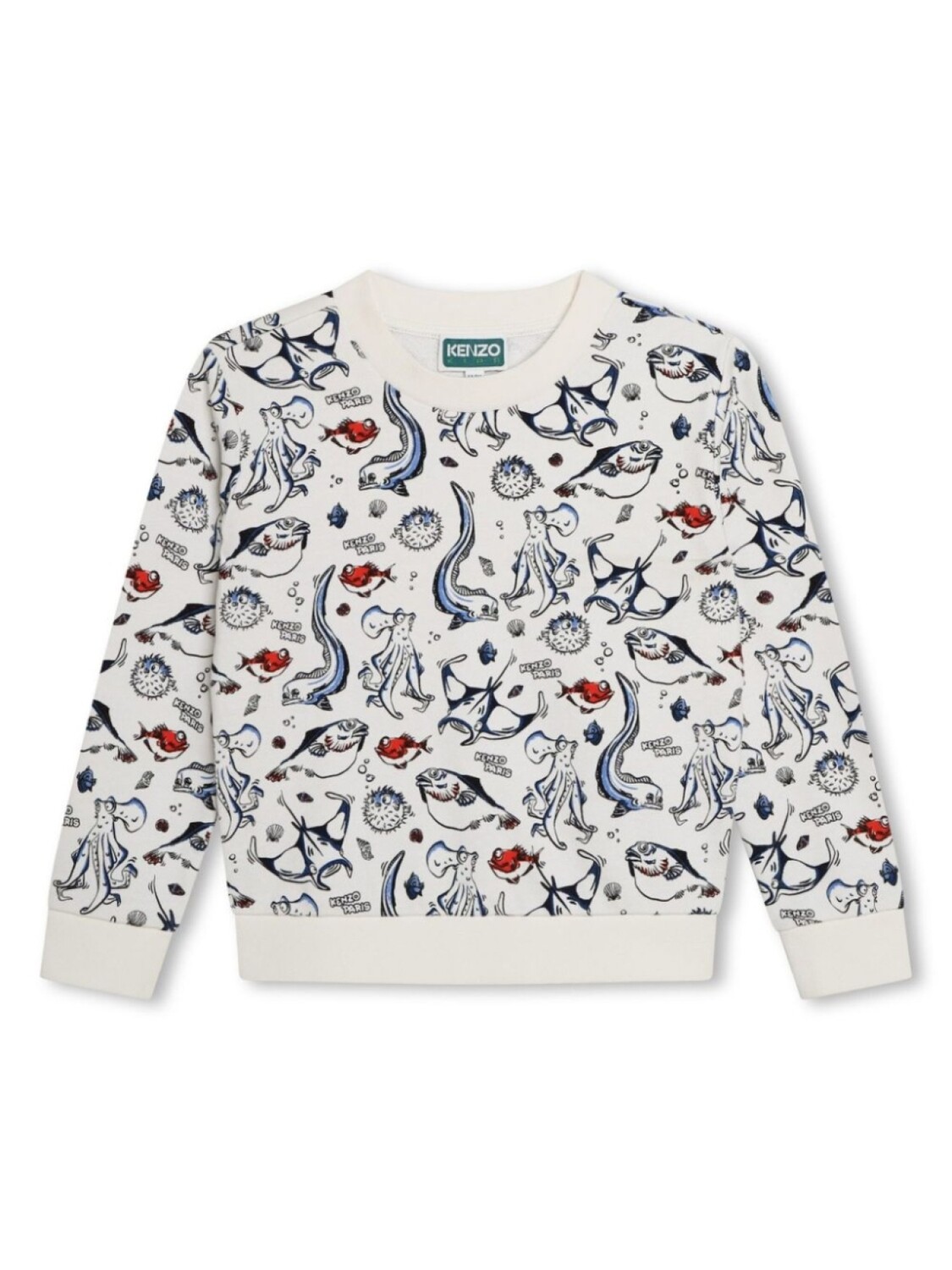 

Kenzo Kids толстовка с графичным принтом, белый