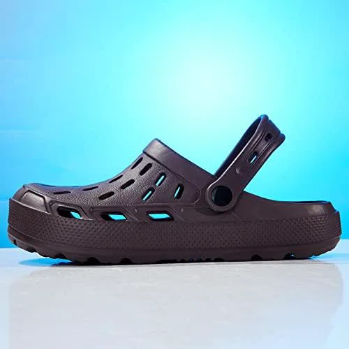 

Мужские садовые сабо Eliogn Muller, спортивные сандалии, пляжная обувь для мужчин, легкие водные тапочки для бассейна, для дома и улицы, нескользящие, без застежек, коричневый