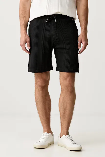 Шорты повседневные Structure Shorts BOSS, черный