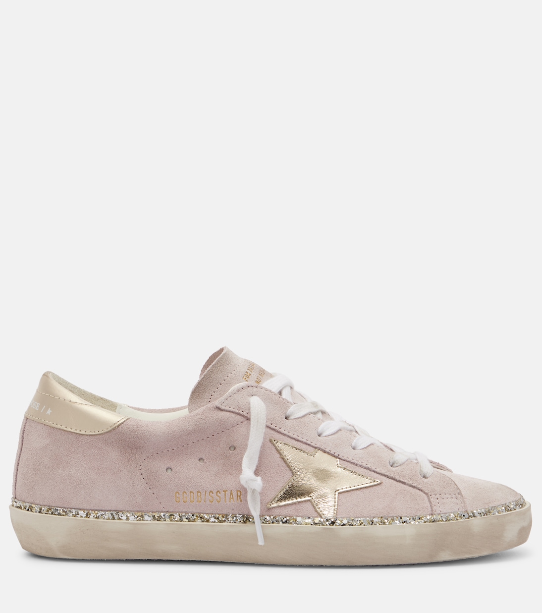 Супер Стар замшевые кроссовки Golden Goose, Pink/Platinum — фото 4