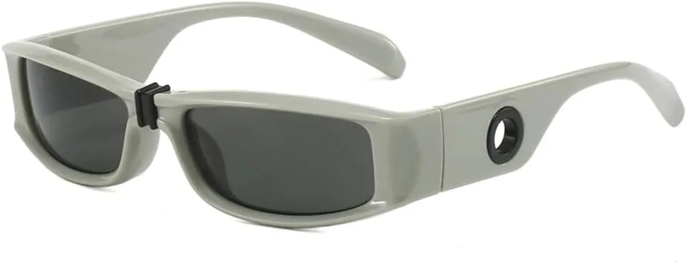 

Солнцезащитные очки в маленькой квадратной оправе для женщин и мужчин, модные, роскошные, винтажные, в стиле хип-хоп, с ажурным круглым оправом MUTYNE, Gray Black