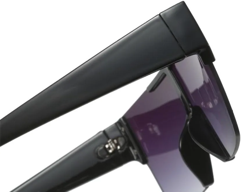 

Большие солнцезащитные очки без оправы для женщин и мужчин, модные солнцезащитные очки, женские серебристые зеркальные очки UV400 generic, Black-silvermirror