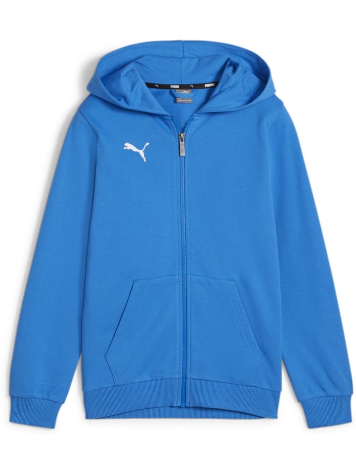 

Толстовка с капюшоном "TeamGoal CasuaLongsleeve Hooded Jacket Jr" синего цвета Puma